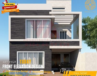 5 Marla House Front Elevation, House Front Elevation, Front Elevation Design, Bahria Town, Front Elevation Designs, Design Building, Elevation Design, Architecture 3d, Front Elevation