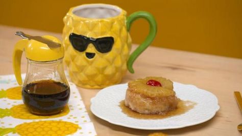 Get the wow factor of this classic cake in a single serving size. Pineapple Upside Down Mug Cake, Cake In A Mug Recipe, Upside Down Pineapple Cake, Mug Recipe, Upside Down Pineapple, Cake In A Mug, Tin Recipes, Mug Cake Recipe, Bake Cakes