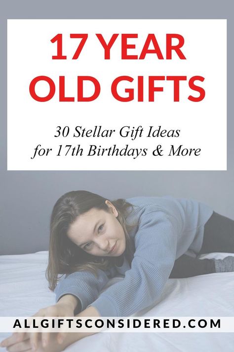 No matter if it’s their birthday, Christmas, or any celebration – these gifts are perfect for any 17 year old! Check this list out to find the perfect gift 17th Birthday Gift Ideas, 17th Birthday Ideas, 17th Birthday Gifts, Cool Gifts For Teens, Cute Birthday Gift, 17th Birthday, Old Christmas, Best Gift Ideas, Amazing Ideas