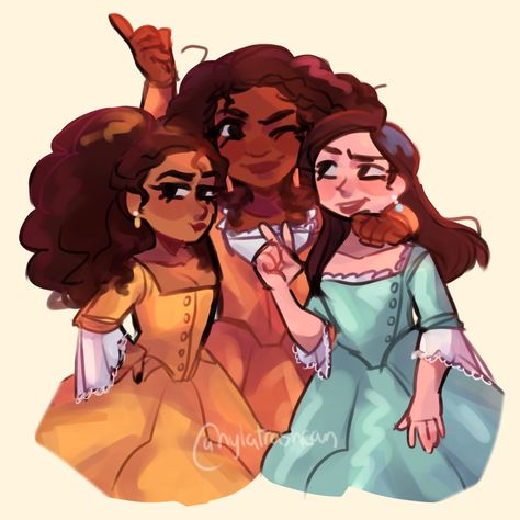 Alexander Hamilton Fanart, Peggy Schuyler, Hamilton Drawings, Eliza Schuyler, Musicals Funny, Schuyler Sisters, Hamilton Fanart, Hamilton Broadway, Aaron Burr