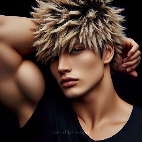 Realistic Bakugou, Bakugo Realistic, Men Fanart, Hawks Mha, Mha Dr, Katsuki Bakugou, Bakugou Katsuki, Anime Fanart, Drawing Ideas