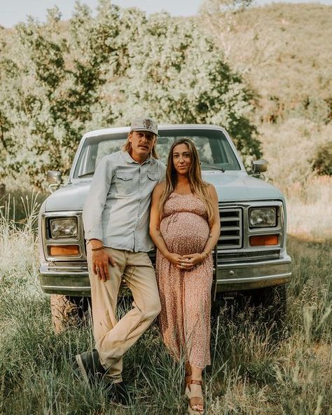 Kara | Colorado Wedding, Elopement + Maternity Photographer on Instagram: "Ducks and Trucks 🤘🏼 sweet moments from this summer before baby Colter came earthside" Maternity Truck Pictures, Truck Maternity Pictures, Baby Belly Photos, Country Maternity, Colorado Wedding Elopement, Announcement Pictures, Old Ford Truck, Winter Maternity Photos, Maternity Photography Poses Outdoors