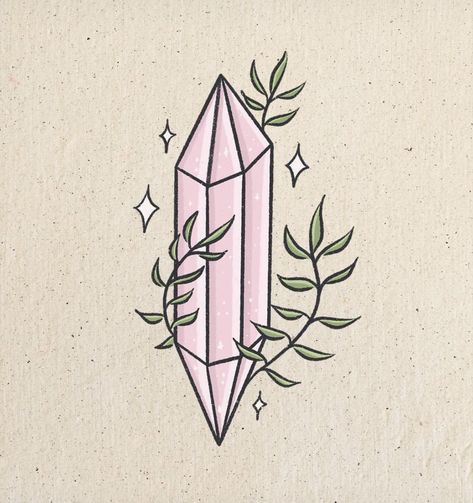 Easy Crystal Drawing, Small Crystal Tattoo Ideas, Spell Jar Drawing, Witchy Border Design, Crystal Heart Drawing, Witchy Things To Draw, Mystic Doodles, Witchy Doodles Simple, Easy Witchy Drawings