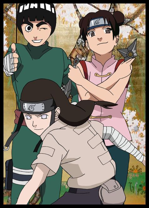 Squad Guy by l3xxybaby on deviantART Guy Sensei, Team Guy, Tenten Naruto, Kiba And Akamaru, Neji And Tenten, Naruto Gaara, Naruto Teams, Kakashi Sensei, Rock Lee