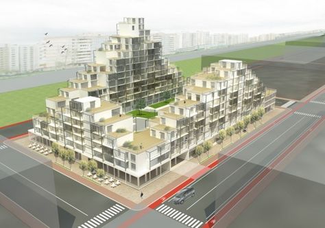 Community Housing Concept, Social Housing Architecture, Big Architects, Residential Building Design, Mix Use Building, Global City, Apartment Architecture, Landscape And Urbanism, Social Housing