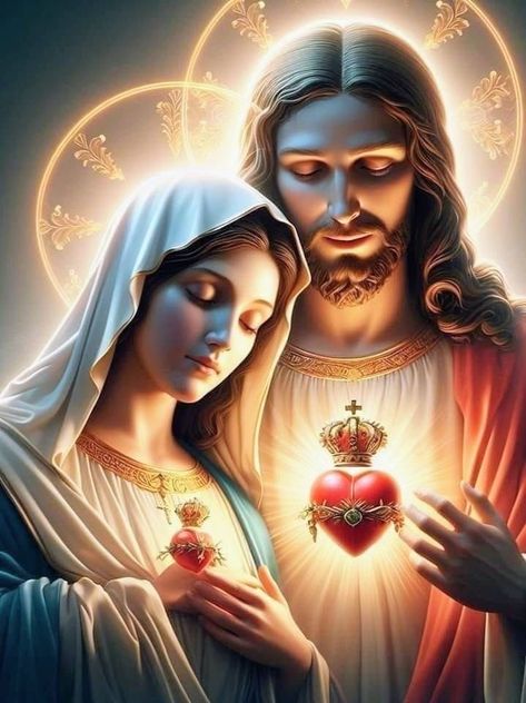 Virgin Mary Picture, Mary Jesus Mother, Mother Mary Pictures, Blessed Mother Statue, Jesus Mother, Virgin Mary Art, Mother Mary Images, Jesus And Mary, Jesus Christ Painting