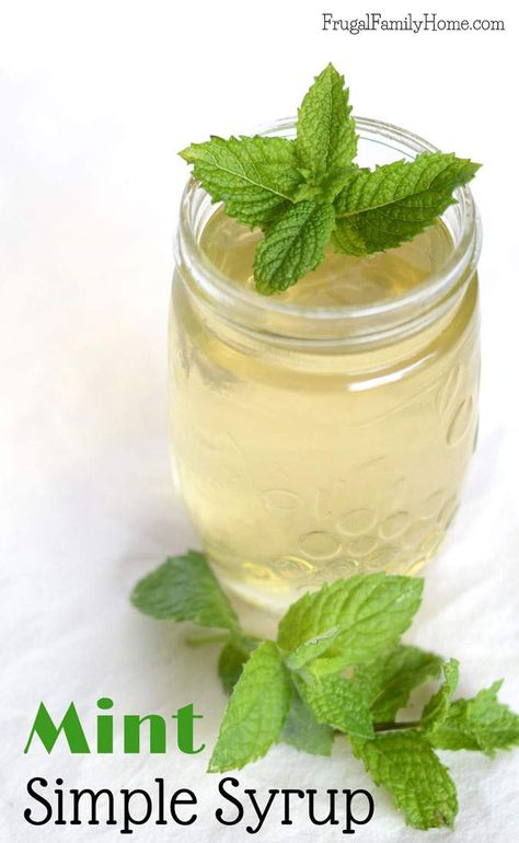 Mint Syrup Recipe, Mojito Syrup, Mint Syrup, Moonshine Recipe, Mint Drink, Cocktail Gin, Mint Simple Syrup, Simple Syrup Recipes, Mint Mojito