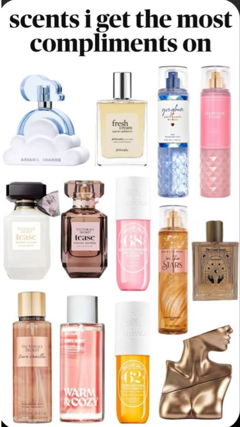 my most complimented scents Gingham Gorgeous Scent Combo, Fragrance Layering Combinations, Most Complimented Perfume, Perfume Combos, Perfume Organization, Fragrances Perfume Woman, Perfume Body Spray, Makeup Artist Tips, Perfume Collection Fragrance