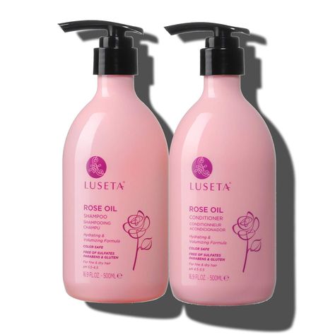 Luseta Shampoo, Amika Shampoo, Rose Shampoo, Bottles Design, Good Shampoo And Conditioner, Shampoo And Conditioner Set, Scalp Oil, Volumizing Shampoo, Purple Shampoo