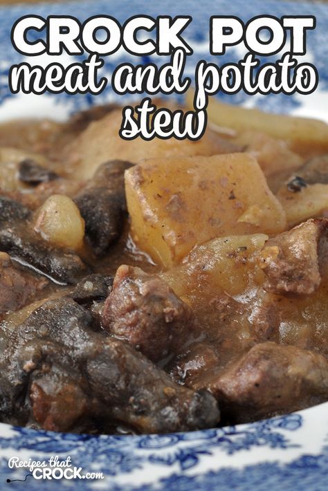 If you are looking for a heart meal to fill you up and delight your taste buds, check out this amazing Crock Pot Meat and Potato Stew recipe! via @recipescrock Crock Pot Meat, Crock Pot Stew Meat Recipes, Savory Beef Stew, Crock Pot Beef Tips, Beef Stew Meat Recipes, Meat And Potatoes Recipes, Crockpot Meat, Crockpot Recipes Beef Stew, Crockpot Stew