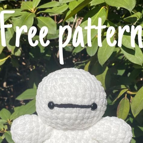 Beginner Crochet Projects Plush, Free No Sew Amigurumi, Baymax Amigurumi Free Pattern, Baymax Crochet Pattern, Crochet Baymax Pattern Free, Baymax Crochet Pattern Free, Baymax Crochet, Crochet Baymax Pattern, White Plushie Crochet