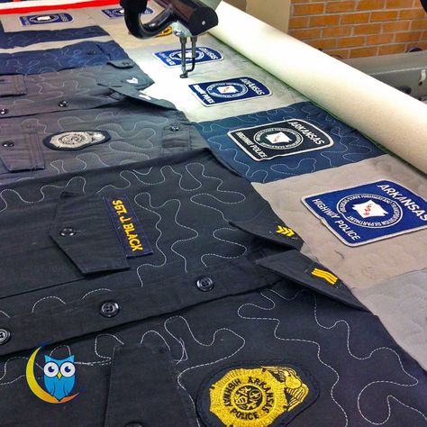 Looking for the perfect gift for the police man or woman in your life? At Night Owl, we can use uniforms, t-shirts, jackets, duffel bags, and more to create a lifelong treasure for your loved ones! Check out nightowltshirtquilts.com to learn more. Police Officer Uniform, Officer Uniform, T Shirt Quilts, Police Man, Police Shirts, T Shirt Quilt, Police Gifts, Police Officer Gifts, Tshirt Quilt