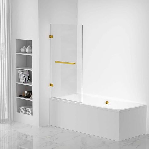 The fresh, clean look of a glass shower door completes today's modern bathroom. Flaunting the ideal combo of fashion and function, the Fine Fixtures shower door collection boasts an array of colors, styles, Bathtub With Glass Door, Tub Shower Combo Remodel, Glass Shower Tub, Modern Shower Doors, Glass Bathtub, Bypass Sliding Shower Doors, Glass Shower Panels, Shower Sliding Glass Door, Bathroom Shower Doors