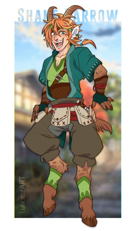 Satyr Sorcerer Dnd, Satyr Male, Dnd Satyr, Firbolg Male, Faun Male Art, Satyr Dnd, Faun Fantasy Art Male, Male Firbolg Character Art, Half-orc Male