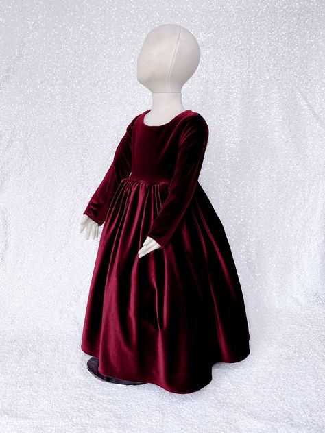 ★★★★★ "Well made, item as described. Fabric is nice and thick but also comfortable. Perfect for a December wedding. Sizing runs big." Ann G. https://etsy.me/3V7GktT #etsy #red #graduation #christmas #wedding #bridesmaid #flowergirl #girlsdress #photoshoot #sequence Red Long Sleeve Gown, Burgundy Flower Girl Dress, Stretch Velvet Dress, Winter Bridesmaid Dresses, Fall Chic, Sleeve Gown, Photoshoot Props, Graduation Photoshoot, Long Sleeve Gown