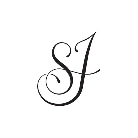 SJ Script Wedding Monogram Available for Sale | Ashley Cameron S And I Letter Design Love, S A Tattoo Letter Design, Sj Tattoo, S Tattoo Letter Design, A & S Wedding Logo, Sc Monogram Logo Design, Sj Monogram, S & S Wedding Logo, Sj Logo