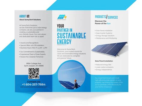 Company Brochure Design, Trifold Brochure Design, Corporate Brochure Design, Company Brochure, Energy Companies, Sustainable Energy, Trifold Brochure, Corporate Branding, Corporate Brochure