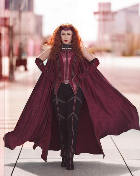 Scarlett Witch Costume, Scarlet Witch Wandavision, Scarlet Witch Costume, Scarlet Witch Cosplay, Witch Cosplay, Elizabeth Olsen Scarlet Witch, Scarlett Witch, Marvel Cosplay, Halloween Costume Outfits