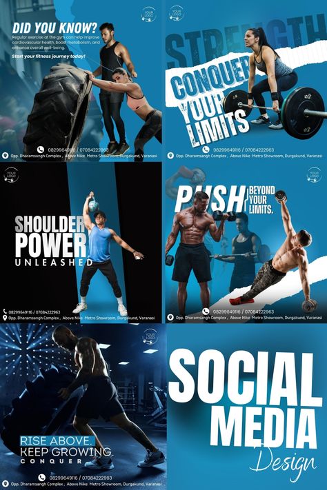 Boost Gym Engagement: Informative, Offer-driven Social Media Posts. Elevate Your Fitness Brand Now. Gym Creative Ads Advertising, Gym Social Media Post Ideas, Gym Marketing Ideas Social Media, Gym Social Media Post Design, Fitness Social Media Design, Gym Post Design, Social Media Post Inspiration, Sports Social Media Post, Sport Branding Design