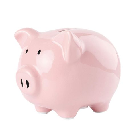 Money Pig, Pink Piggy Bank, Bank For Kids, Oliver And Co, Cute Piggy, Ceramic Piggy Bank, Bank Money, Beginner Pottery, Cute Pig