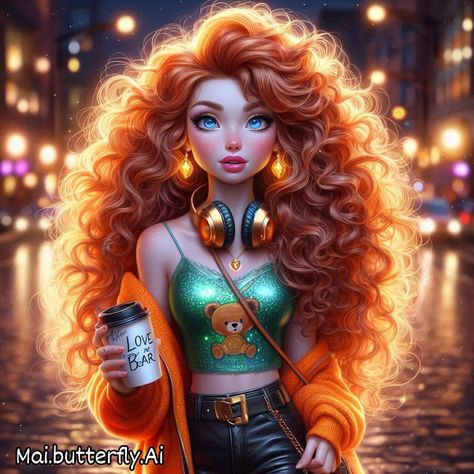 Love My 🐻 #merida ✨🧡 Merida Modern, Modern Merida, Baby Disney Characters, Winx Club Oc, The Princess Diaries, Princess Diaries, Baby Disney, Winx Club, The Princess