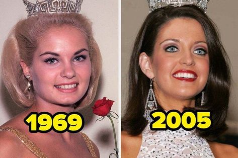 Here's What Every Single Woman Who's Been Crowned Miss America Has Looked Like For The Past 100 Years — BuzzFeed Single Woman, Miss America, Long History, Single Women, 100 Years, Buzzfeed, Over The Years, The Past, Crown