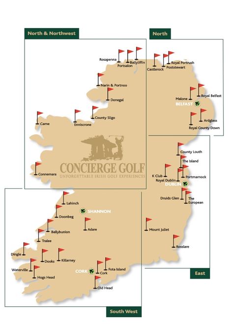 Golf In Ireland, Ireland Golf Trip, Ireland 2023, Scotland Golf, Golf Trips, Map Of Ireland, Golf Room, Augusta Golf, Famous Golf Courses