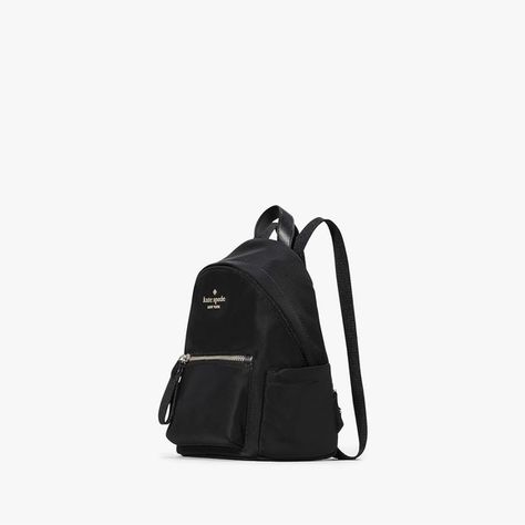 Kate Spade Women's Chelsea Mini Backpack (Black with gold details) Mini Backpack, Black Backpack, Gold Details, Chelsea, Kate Spade, Backpacks, Exterior, Handbags, Plus Fashion