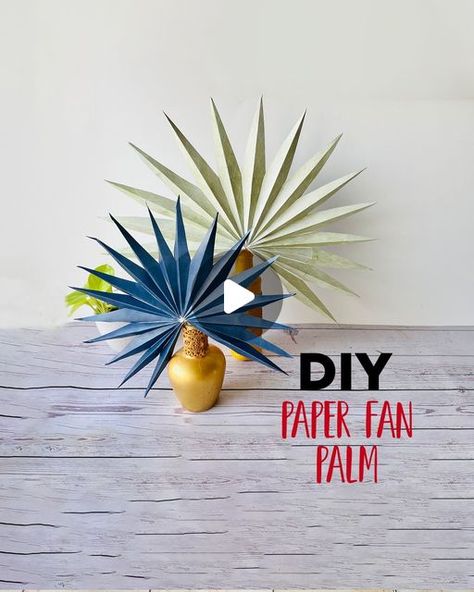 Art All The Way on Instagram: "Paper Fan Palm

#diy #diycrafts #diyhomedecor #diyfan #artalltheway #ventunoart #ventunoartalltheway #diypartydecor #diypapercrafts #papercrafts #diypalmleaf #diypalmleaves 

Hello Viewers,

In this tutorial video we are making Paper Fan Palm , we usually make paper fan by folding paper alternately this paper fan making base technique is same with little art and craft variations, In the similar way we can make pop up fan, magic fan, Japanese origami fan as well.  Making of this paper fan project or paper fan tutorial is very interesting , fun and satisfying. This is very easy even kids can learn how to make paper fan by seeing this video. Hope you try this handmade paper fan palm at your home whenever possible.

Our other tutorials:
DIY Paper Rose : https://y Palm Diy, Origami Fan, Fan Japanese, Folding Paper, Japanese Origami, Paper Fan, Fan Palm, Tutorials Diy, Diy Fan