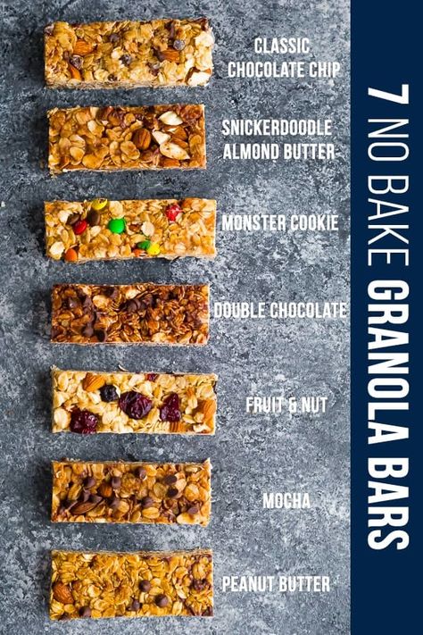 This post shows you how to make perfect homemade granola bars, plus 7 different flavor variations! The perfect sweet treat to enjoy with your morning coffee. #sweetpeasandsaffron #mealprep #snack #granolabar Ella Vegan, Snack Bar Recipes, Sweet Peas And Saffron, Homemade Bars, Brownie Vegan, Granola Bites, No Bake Granola Bars, Biscuits Diététiques, Healthy Granola Bars