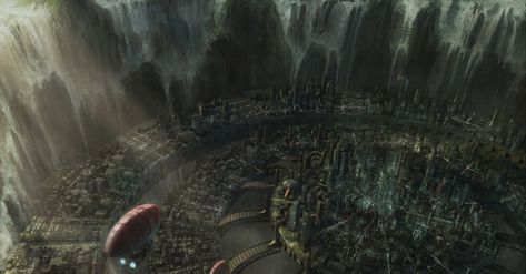 underground steampunk city Crater City, City Concept Art, Steampunk Wallpaper, Steampunk City, Sci Fi Wallpaper, Sci Fi City, Science Fiction Illustration, Underground Cities, Art Album