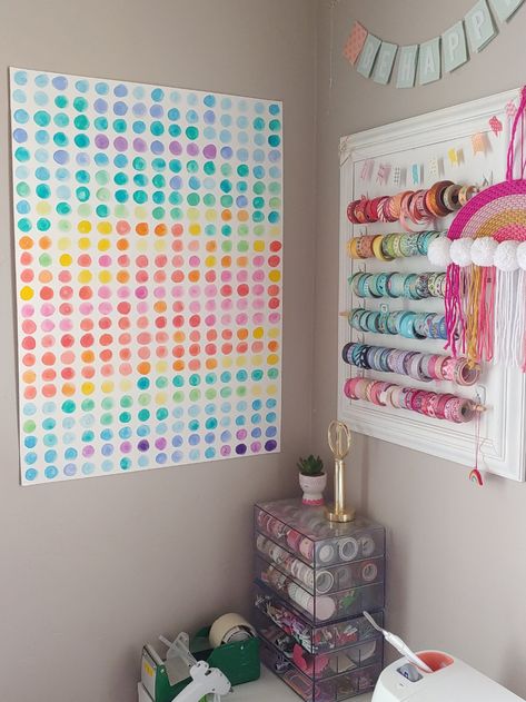 Temperature Project, Temperature Painting, Stitch Watercolor, Temperature Chart, Temperature Blanket, Art Crochet, Crochet Circles, Paint Cans, Artsy Fartsy