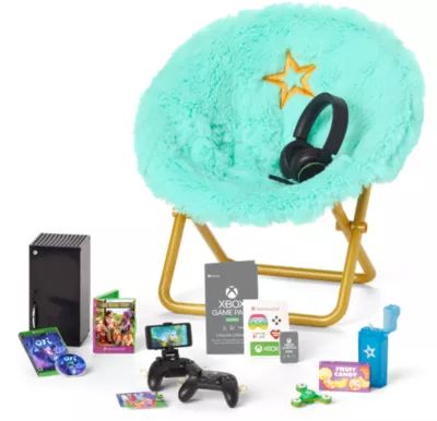 American Girl Doll Sets, American Girl Doll Furniture, America Girl, American Girl Doll Accessories, Xbox Console, Spinner Toy, Doll Beds, Gold Legs, Xbox Series X