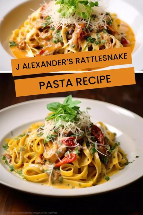 Last Updated on October 10, 2023 J Alexander’s is a popular American restaurant chain known for its elevated dining experience and delicious menu offerings. One of their standout dishes is the iconic Rattlesnake Pasta, a creamy and flavorful pasta dish that has become a fan favorite. In this article, we’ll show you how to recreate ... <a title="J Alexander’s Rattlesnake Pasta Recipe – Hungarian Chef" class="read-more" href="https://hungarianchef.com/j-alexanders-rattlesnake-pasta-... Rattlesnack Pasta Recipe, J Alexanders Rattlesnake Pasta Recipe, Rattlesnake Pasta Recipe, Tagliatelle Pasta Recipes, Rattlesnake Pasta, Ab Recipes, Tagliatelle Recipe, J Alexander, Tagliatelle Pasta