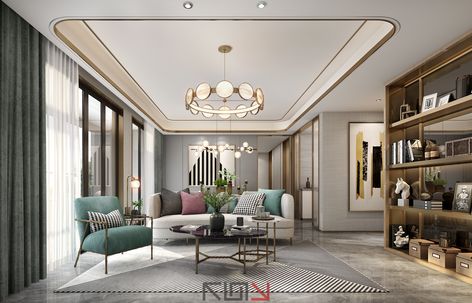 Double Height Drawing Room, Drawing Room False Ceiling Design, Height Drawing, Room False Ceiling Design, Room False Ceiling, Executive Lounge, Profile Light, Pop Ceiling Design, Tv Panel