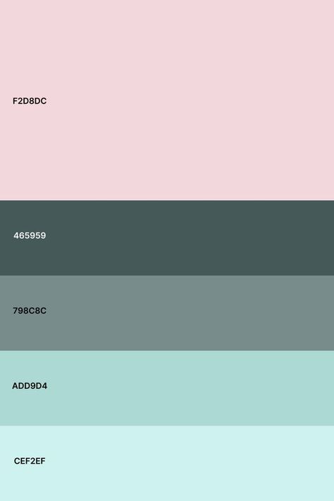 Pale Pink Pallet Colour Palettes, Light Teal Color Palette, Pastel Aesthetic Bedroom, Aqua Palette, Seafoam Wedding, Mint Color Palettes, Aqua Color Palette, Tropical Room, Teal Palette