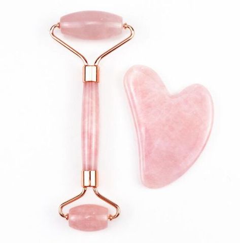 Crystal Roller, Gua Sha Facial, Face Roller, Jade Roller, Roller Set, Facial Roller, Face Massage, Beauty Sets, Pink Collar