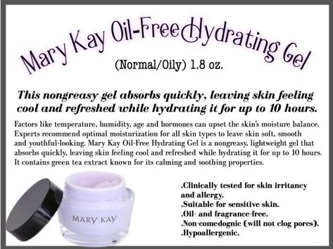 Oil Free Hydrating Gel Mary Kay, Mary Kay Party, Hydrate Your Skin, Mary Kay Consultant, First Relationship, Beauty Consultant, Direct Selling, Getting To Know You, Hydrate Skin