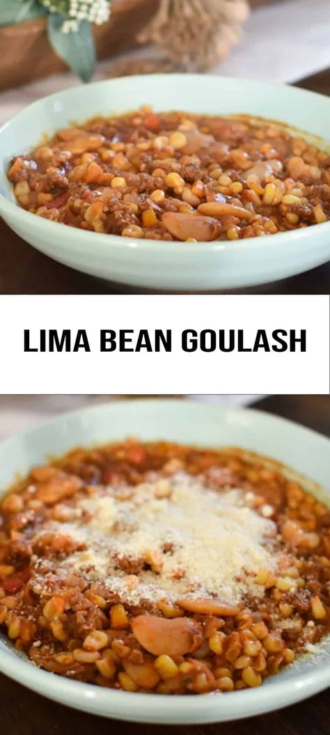 Lima Bean Chili Recipe, Freezing Lima Beans, Lima Bean Casserole Recipe, Recipes With Lima Beans, Lima Bean Recipes Southern, Frozen Lima Bean Recipes, Lima Bean Soup Recipes, Lima Beans Recipe Southern, Traditional Goulash