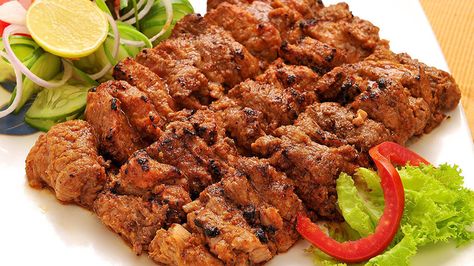 Beef Bihari Boti - Masala TV Chicken Boti Recipe, Chicken Kebab, Kebab Recipe, Tikka Recipe, Tikka Masala Recipe, Mutton Recipes, Kebab Recipes, Food Stories, Desi Food