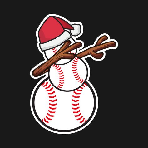 Baseball Snowman, Baseball Ideas, Christmas Baseball, Sports Drawings, Cool Christmas, Baseball Posters, Baseball Design, Snowman Christmas, Christmas Wall