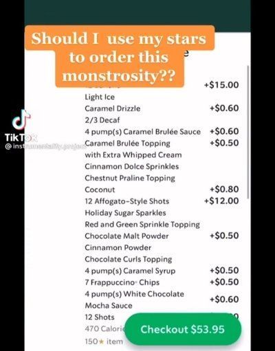 An order so complicated it probably shouldn't even be legal. Baristas, look away now. #starbucks #drink #dumb #expensive Complicated Starbucks Order, Expensive Starbucks Drinks, Starbucks Order, Cinnamon Dolce, How To Order Starbucks, Chocolate Curls, Chocolate Malt, Starbucks Drink, Caramel Syrup