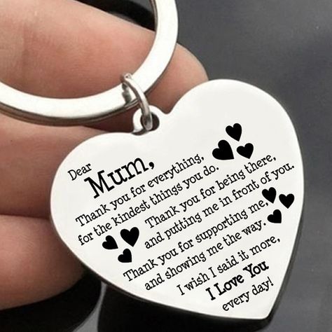 Wish - Shopping Made Fun Thanksgiving Mom, Show Me The Way, Heart Keyring, Heart And Key, Heart Keychain, Mors Dag, Heart Shape Pendant, Keychain Gift, Car Charms