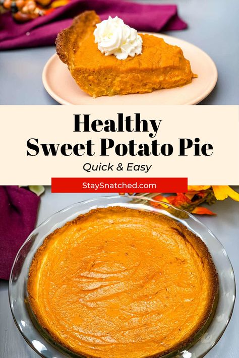 Sweet Potato Dessert Healthy, Healthy Sweet Potato Pie Recipe, Homemade Soul Food, Healthy Sweet Potato Pie, Soul Food Recipe, Southern Sweet Potato Pie, Low Carb Sweet Potato, Homemade Sweet Potato Pie, Healthy Pie Recipes