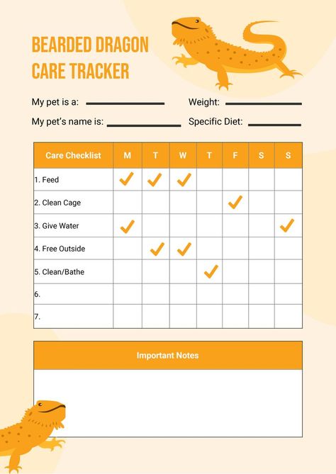 Bearded Dragon Schedule, Bearded Dragon Tips, Bearded Dragon Food List, Beard Dragon, Bearded Dragon Care Sheet, Daily Routine Printable, Dragon Food, Bearded Dragon Food, Bearded Dragon Tank