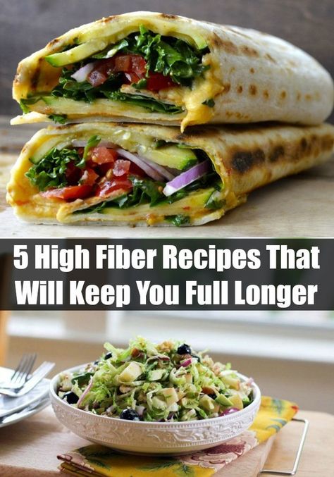 5 HIGH FIBER RECIPES THAT WILL KEEP YOU FULL LONGER High Fiber Recipes, High Fiber Dinner, Fiber Recipes, High Fiber Breakfast, Fiber Diet, High Fiber Diet, Fiber Rich Foods, High Fiber Foods, Fiber Foods