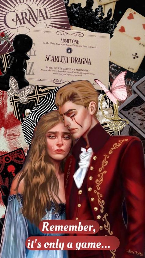 Check out Sophz_3's Shuffles #caraval #caravalbook #jacksprinceofhearts #jackscaraval #jacks #stephaniegarbar #art #collage Jacks Caraval Wallpaper, Jacks And Tella Caraval Fanart, Caraval Jacks, Jacks Caraval, Caraval Series, Caraval Book, Book Vibes, Fantasy Couples, One Wish