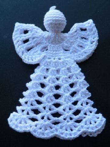 como hacer angeles de navidad tejidos a crochet Háčkovaný Anjel, Crochet Angel Pattern, Crochet Angels, Crochet Angel, Crochet Xmas, Crochet Christmas Decorations, Crochet Ornaments, Crochet Snowflakes, Crochet Quilt