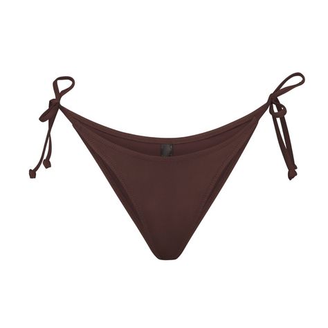 Nwt. This Skimpy, Ultra-Flattering Swim Bottom Has Side-Tie Detail For Adjustable Fit. Fits True To Size. Cocoa Chocolate, Bathing Suit Bottoms, Cocoa Brown, Swim Fashion, Triangle Top, String Bikinis, Cocoa, Swimming, Color