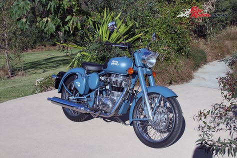 2016 Royal Enfield Classic 500 Squadron Blue (India) Royal Enfield Classic 500, Bike India, Bullet Bike, Enfield Bike, Bullet Bike Royal Enfield, Blue Motorcycle, Enfield Classic, Used Engines, Bike Stand